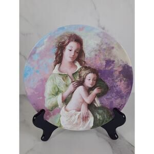 Limoges Michele Et Sylvie Porcelain Year 1983 France 8 1/4" Plate Wall Decor Vtg